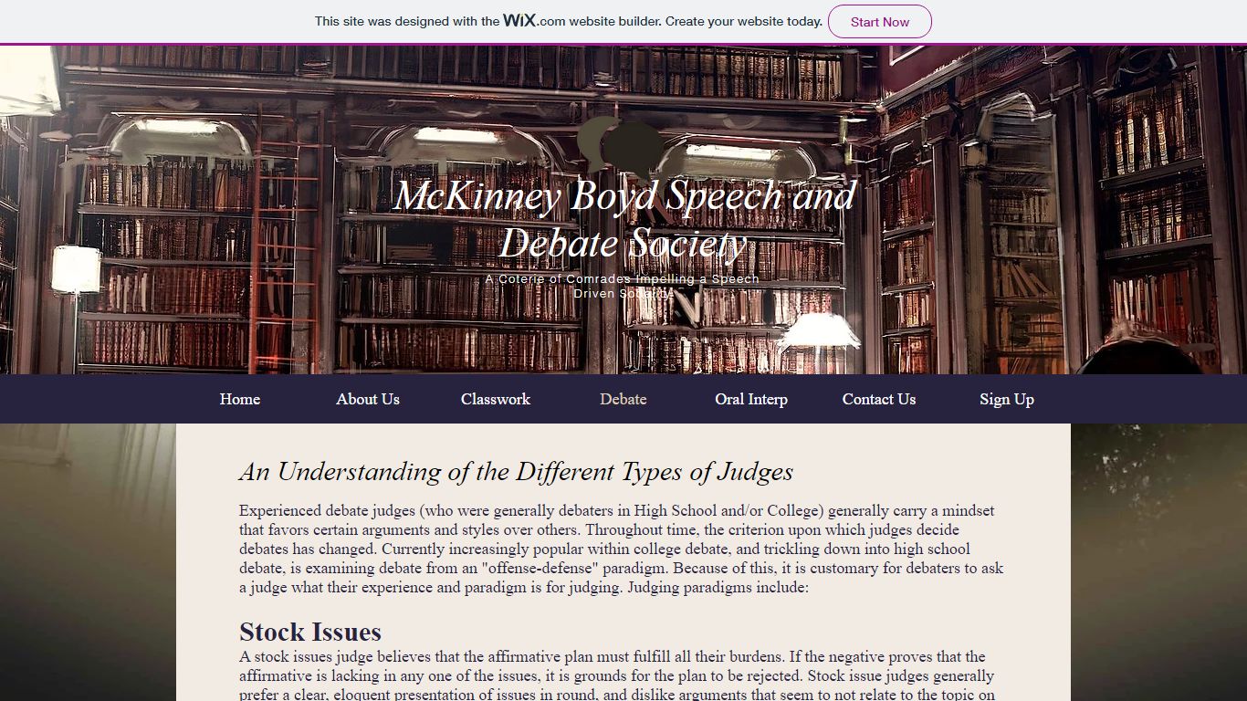 Judge Types | debate